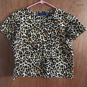 Leopard crop top